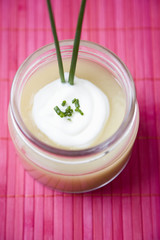 CremesuppeKohlrabi , erhöhte Ansicht