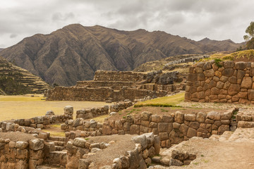 Fototapeta na wymiar Chincheros ruins Cuzco Peru