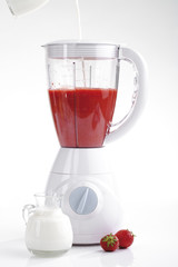 Mashed Erdbeeren im Mixer