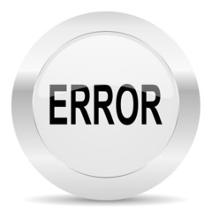 error silver glossy web icon