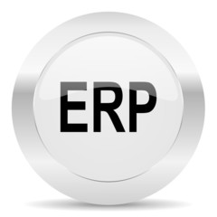 erp silver glossy web icon