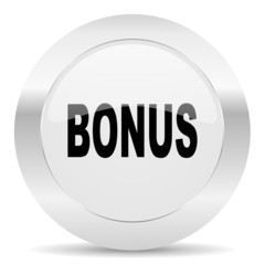 bonus silver glossy web icon