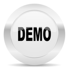 demo silver glossy web icon
