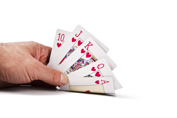 poker cards, games and objects of betting and casinos