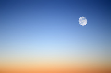 Moon in the evening sky
