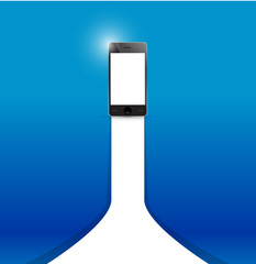 phone and lines illustration design