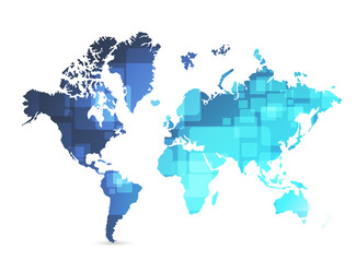 world map technology illustration design