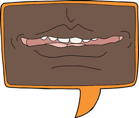 Isolated Talking Mouth