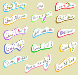 Graphical text and wording in handwriting illustration 2 (vector