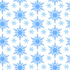 Seamless snowflakes pattern