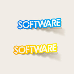 realistic design element: software
