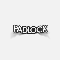 realistic design element: padlock