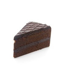 Chocolate Cake on white background