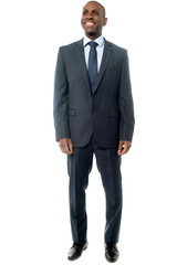 African businessman isolated on white