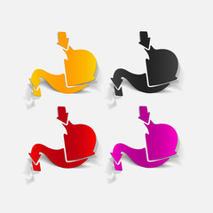 realistic design element: stomach, medical