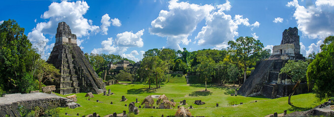 Panorama Tikal Ruins in Guatemala - 65222208