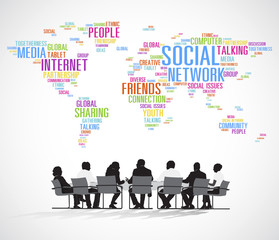 Vector of Business Meeting with Cartography