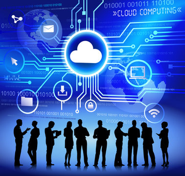 Vector of Business And Cloud Computing