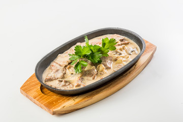 Goulash in pot