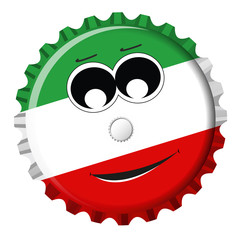 Iran Kronkorken Smiley