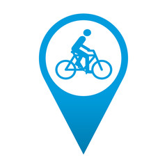Icono localizacion simbolo ciclista