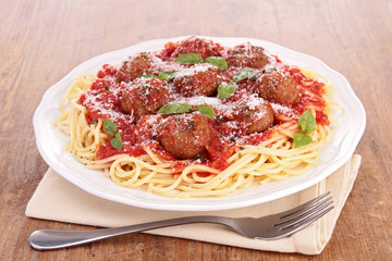 spaghetti and meatballs