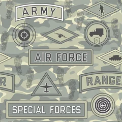 Acrylic prints Military pattern seamless military pattern 08
