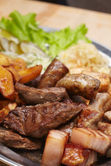 meat with cabbage and potatoes