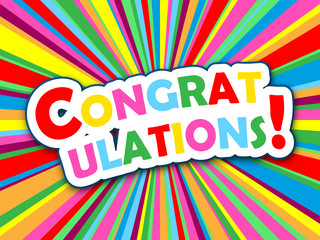 "CONGRATULATIONS!" Card (well done nice one success achievement)