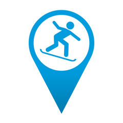 Icono localizacion simbolo snowboard