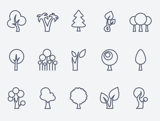 Fototapeta premium Trees set