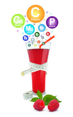 raspberry juice and vitamins