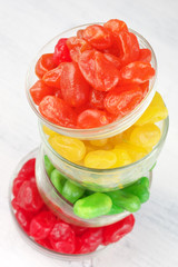 Colorful candied fruits