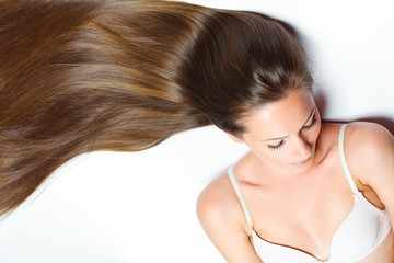 Beautiful Woman with Healthy Long Hair