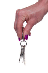 Woman's hand holding keys