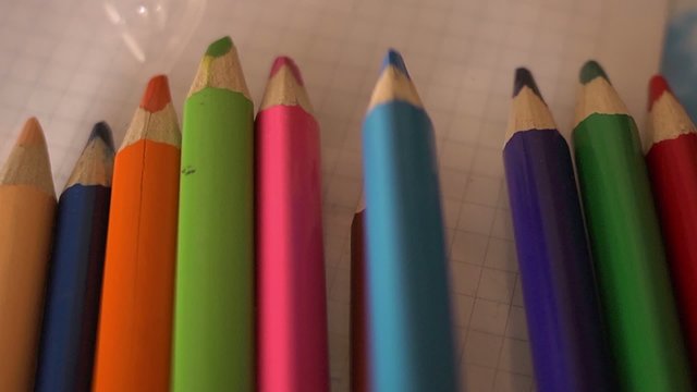 Drawing with colored pencils