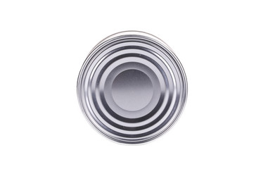Top view of closed tin can.
