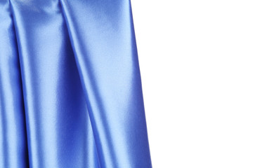 Creases in blue fabric.