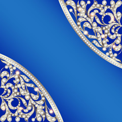 jewelry background with ornaments made of precious stones