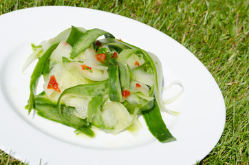 Cucumber salad with chilli