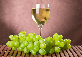 White wine in wine glass
