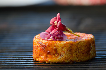 Camembert on grill