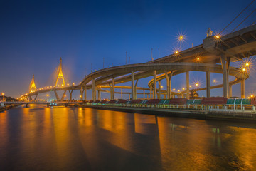 Fototapeta na wymiar Industry Circle bridge, Bangkok, Thailand