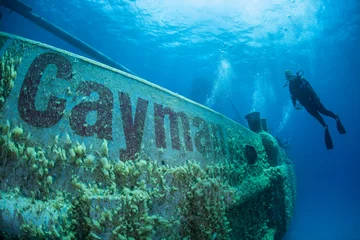 Wall murals Caribbean Cayman Shipwreck