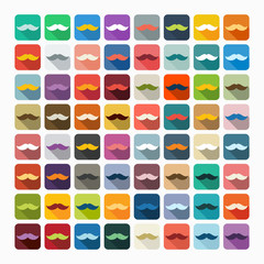 Flat design: mustache