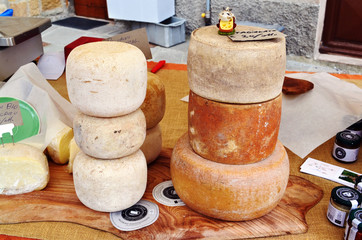 Fototapeta na wymiar Domowej roboty ser pecorino