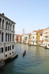 Fototapeta na wymiar Venice Canals and Gondola. European City