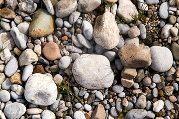 abstract background with dry round reeble stones
