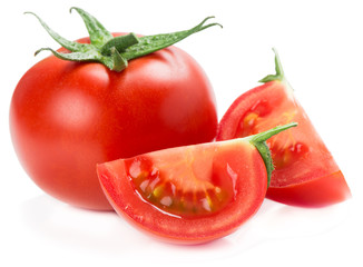 slices and whole tomato