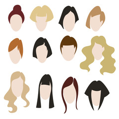 hairstyles isolated